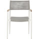 Nava White Outdoor Stackable Dining Armchair, Set Of 2